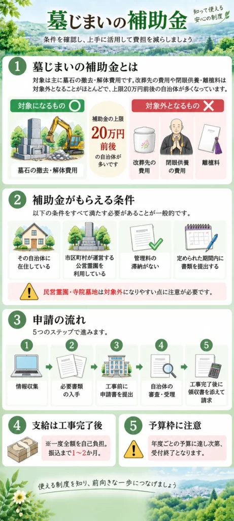 墓じまい 永代供養の違いと永代供養墓3タイプの費用目安、墓じまいから納骨までの8手順、総額や合祀後の注意点をまとめています。